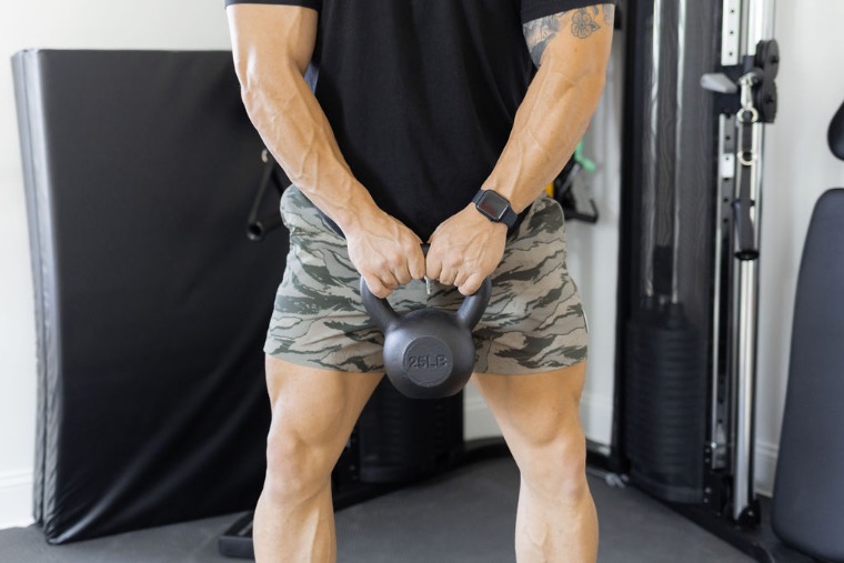 Kettlebell strength training at Concierge Physical Therapy